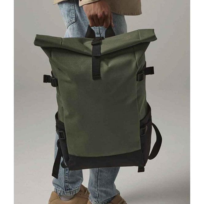 BagBase  Block Roll-Top Backpack