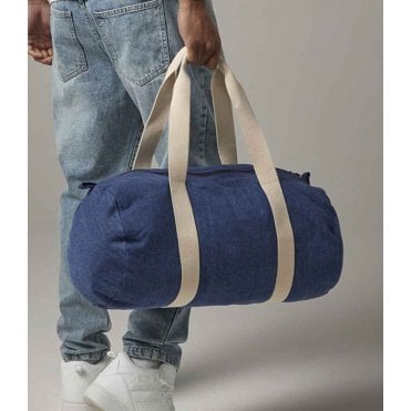 BagBase Denim Barrel Bag