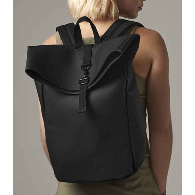BagBase  Matte PU Roll-Top Backpack