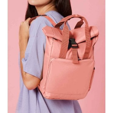 BagBase Recycled Mini Twin Handle Roll-Top Backpack