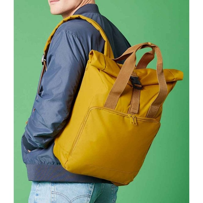 BagBase  Recycled Twin Handle Roll-Top Laptop Backpack