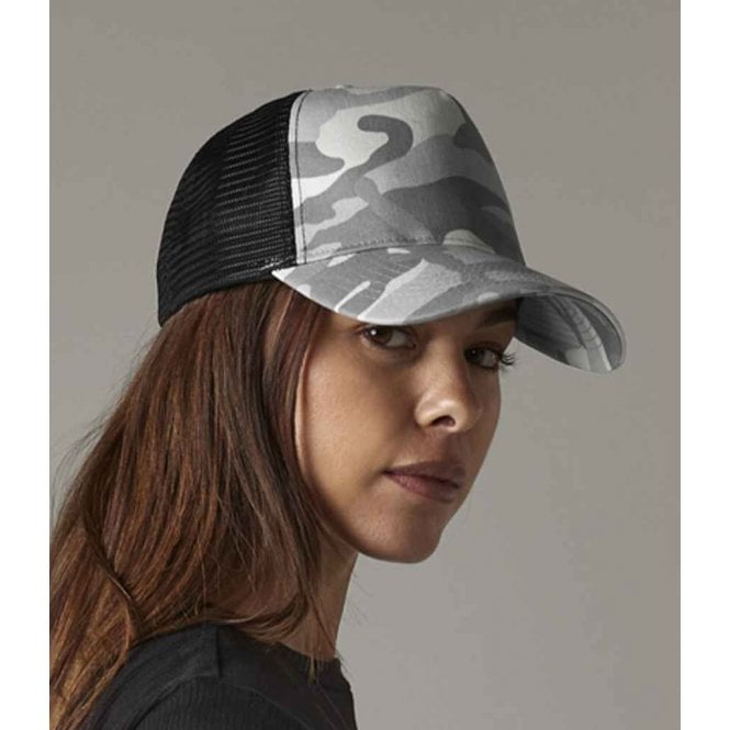 Beechfield  Camo Snapback Trucker Cap