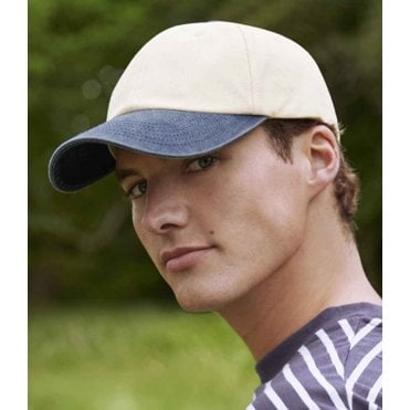 Beechfield Contrast Peak Low Profile Vintage Cap