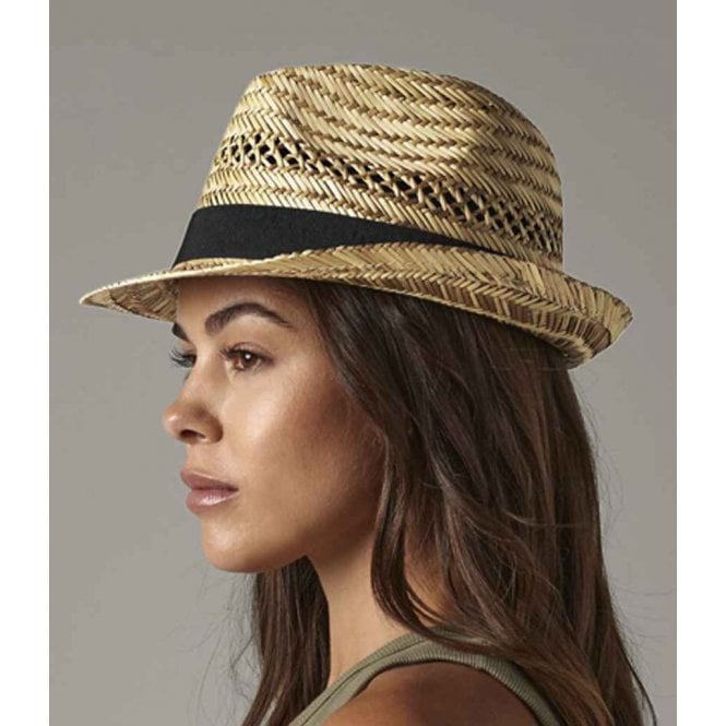 Beechfield  Straw Summer Trilby