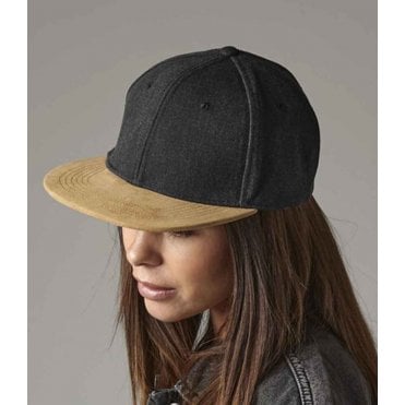 Beechfield Suede Peak Snapback Cap