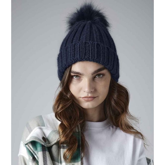 Beechfield  Verbier Fur Pop Pom Beanie