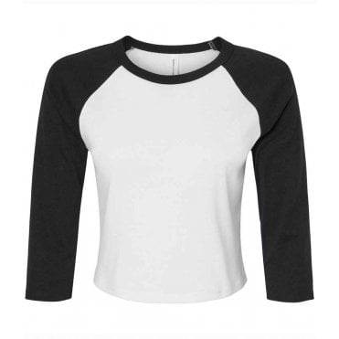 Bella Ladies Micro Rib 3/4 Raglan Baby T-Shirt