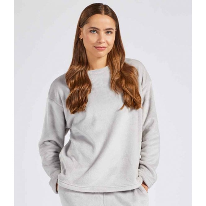 Brand Lab  Ladies Plush Fleece Crew Neck Sweatshirt