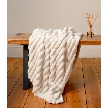 Brand Lab Ribbed Plush Blanket