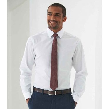 Brook Taverner Alba Long Sleeve Slim Fit Poplin Shirt