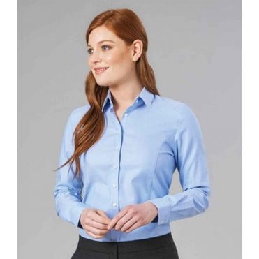 Brook Taverner Ladies Albany Long Sleeve Classic Oxford Shirt