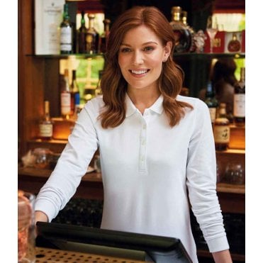 Brook Taverner Ladies Anna Long Sleeve Polo Shirt
