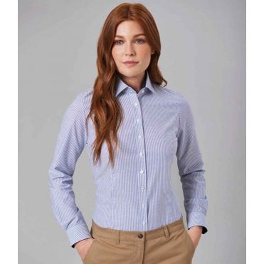 Brook Taverner Ladies Mirabel Long Sleeve Stretch Oxford Shirt