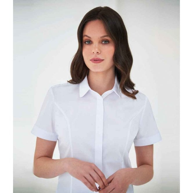 Brook Taverner  Ladies Soave Short Sleeve Poplin Shirt