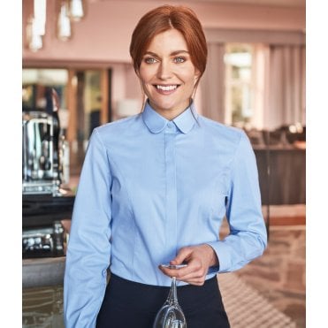Brook Taverner Ladies Trevi Long Sleeve Poplin Shirt