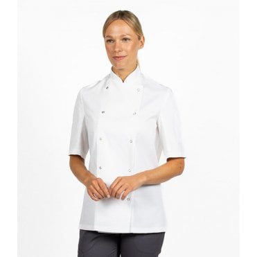 Dennys Short Sleeve Press Stud Chef's Jacket
