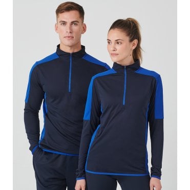 Finden & Hales Contrast Zip Neck Midlayer Top