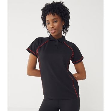 Finden & Hales Ladies Performance Piped Polo Shirt