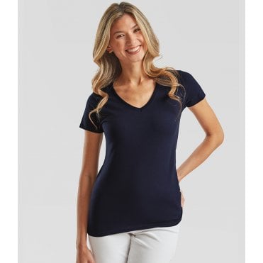 Fruit of the Loom Lady Fit Value V Neck T-Shirt