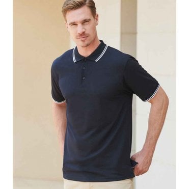 Henbury Coolplus® Tipped Polo Shirt
