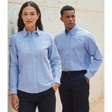 Henbury Ladies Long Sleeve Classic Oxford Shirt