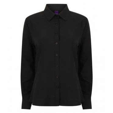 Henbury Ladies Long Sleeve Wicking Shirt