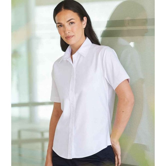 Henbury  Ladies Short Sleeve Classic Oxford Shirt