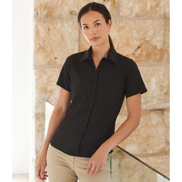 Henbury Ladies Short Sleeve Wicking Shirt