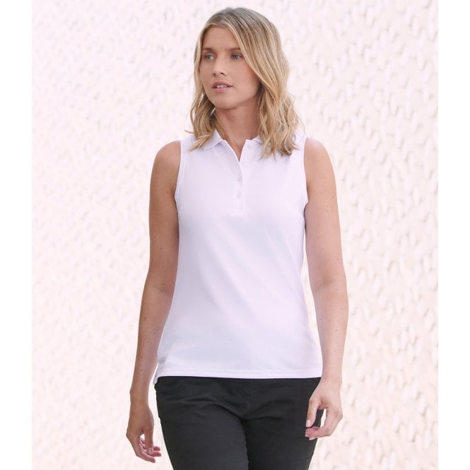 Henbury  Ladies Sleeveless Coolplus® Polo Shirt
