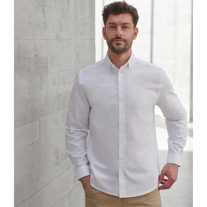 Henbury  Modern Long Sleeve Classic Fit Oxford Shirt