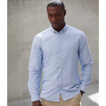 Henbury Modern Long Sleeve Regular Fit Oxford Shirt 