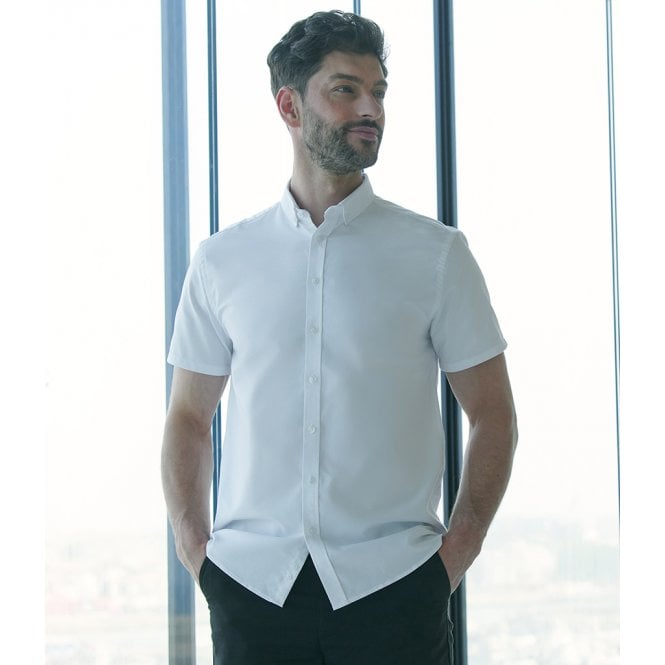 Henbury  Modern Short Sleeve Regular Fit Oxford Shirt