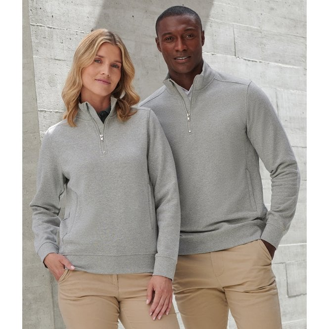 Henbury  Unisex Sustainable 1/4 Zip Sweatshirt