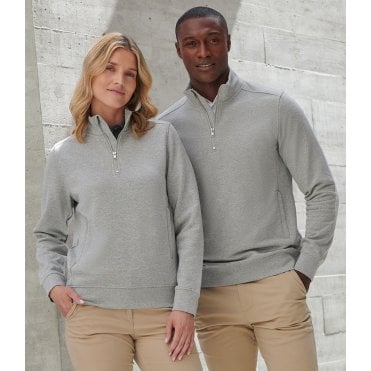 Henbury Unisex Sustainable 1/4 Zip Sweatshirt