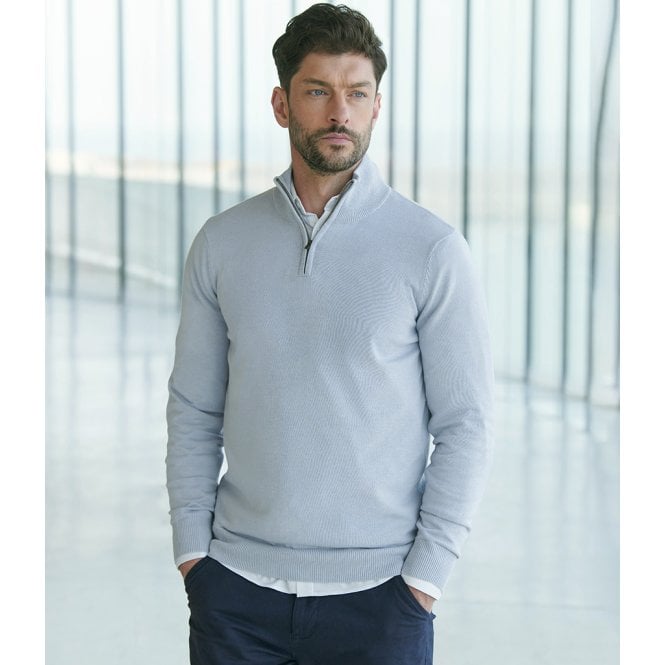 Henbury  Zip Neck Sweater