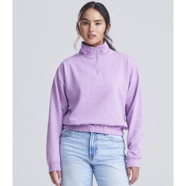 AWDis Ladies Cropped 1/4 Zip Sweatshirt