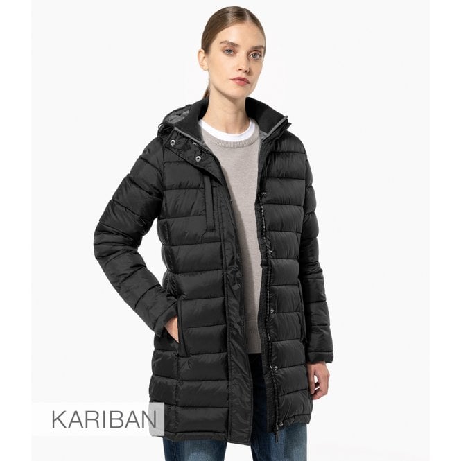 Kariban  Ladies Lightweight Long Padded Parka Jacket
