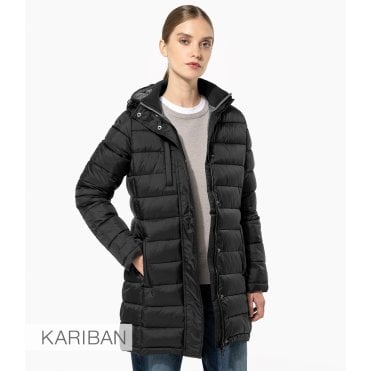 Kariban Ladies Lightweight Long Padded Parka Jacket