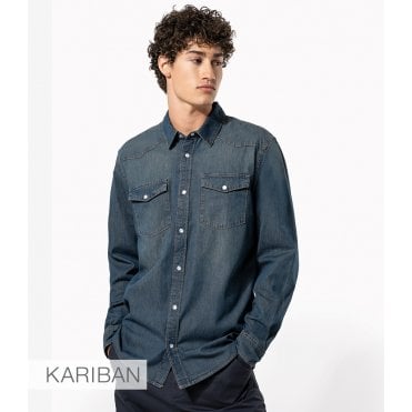 Kariban Long Sleeve Denim Shirt