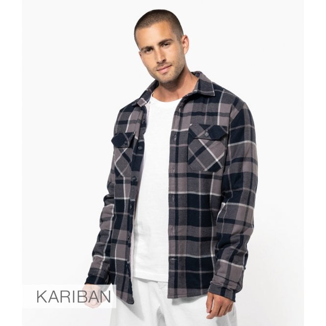 Kariban  Sherba Lined Checked Shirt Jacket
