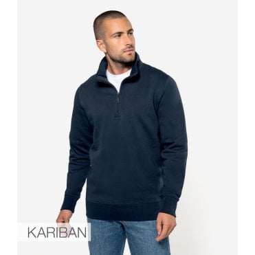 Kariban Zip Neck Sweatshirt