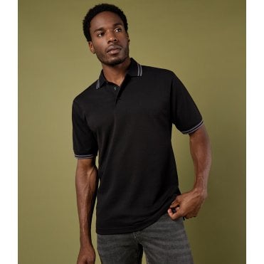 Kustom Kit Contrast Tipped Poly/Cotton Piqué Polo Shirt