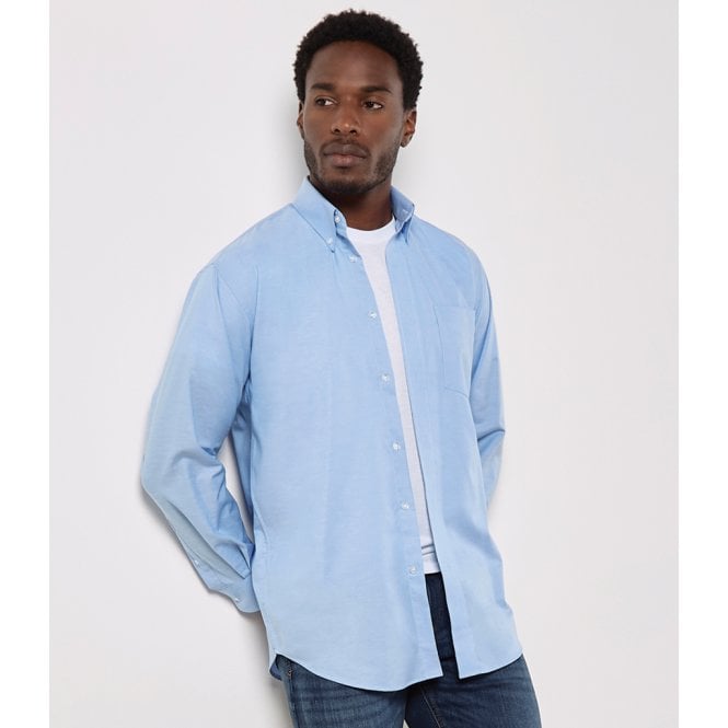 Kustom Kit  Long Sleeve Classic Fit Workwear Oxford Shirt