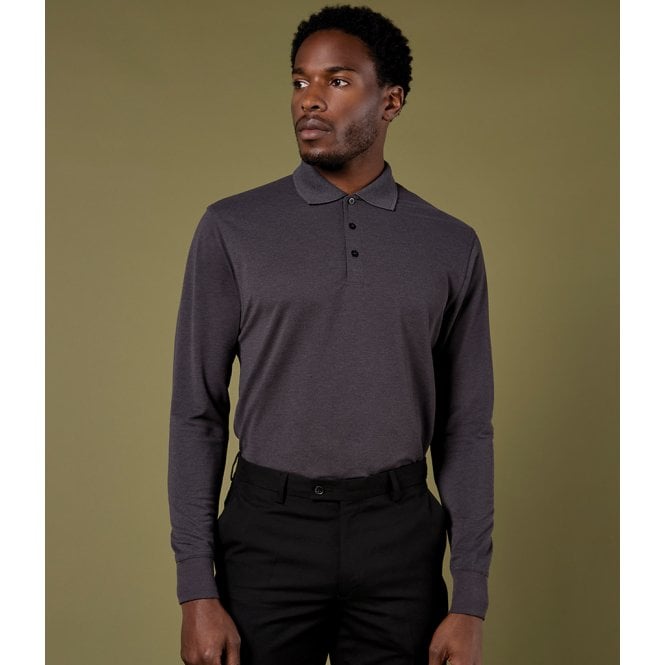 Kustom Kit  Long Sleeve Poly/Cotton Piqué Polo Shirt