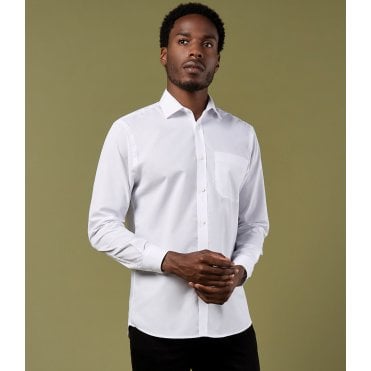 Kustom Kit Long Sleeve Tailored Poplin Shirt