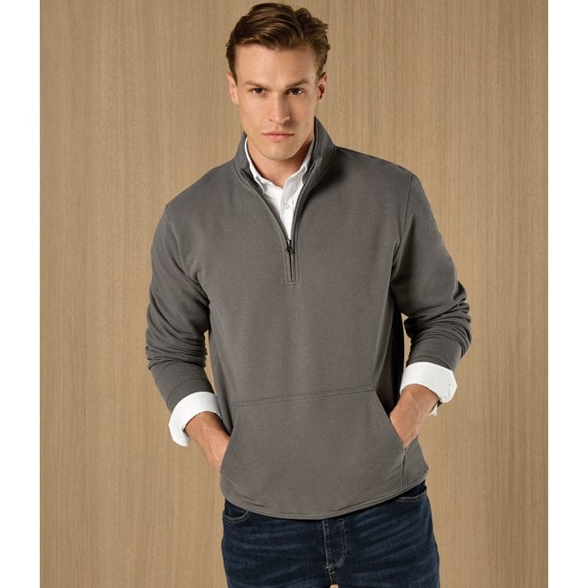 Kustom Kit  Regular Fit 1/4 Zip Piqué Sweatshirt