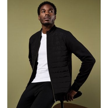 Kustom Kit Regular Fit Quilted Full Zip Sweat Jacket