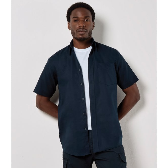 Kustom Kit  Short Sleeve Classic Fit Workwear Oxford Shirt