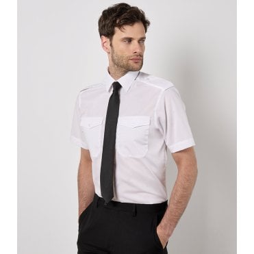 Kustom Kit Short Sleeve Tailored Pilot Shirt