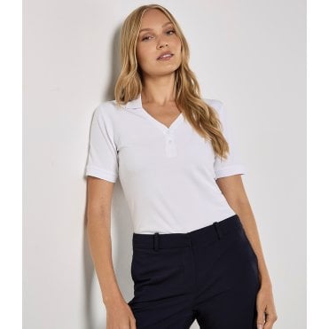 Kustom Kit Sophia Comfortec® V Neck Polo Shirt